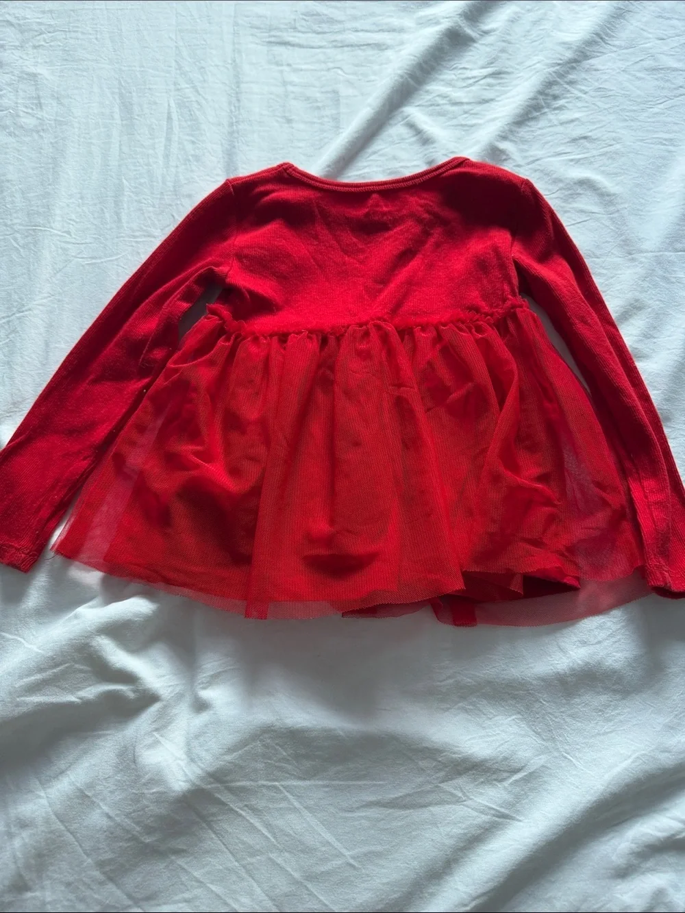 Carter's Red Long-Sleeve Tulle Tunic size 3T